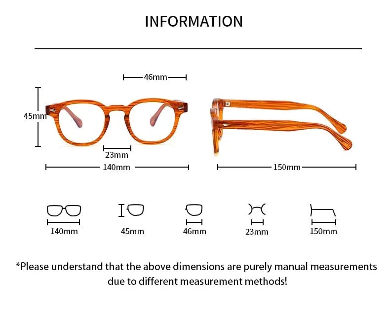CCspace Unisex Full Rim Round Square Tr 90 Titanium Eyeglasses 54962