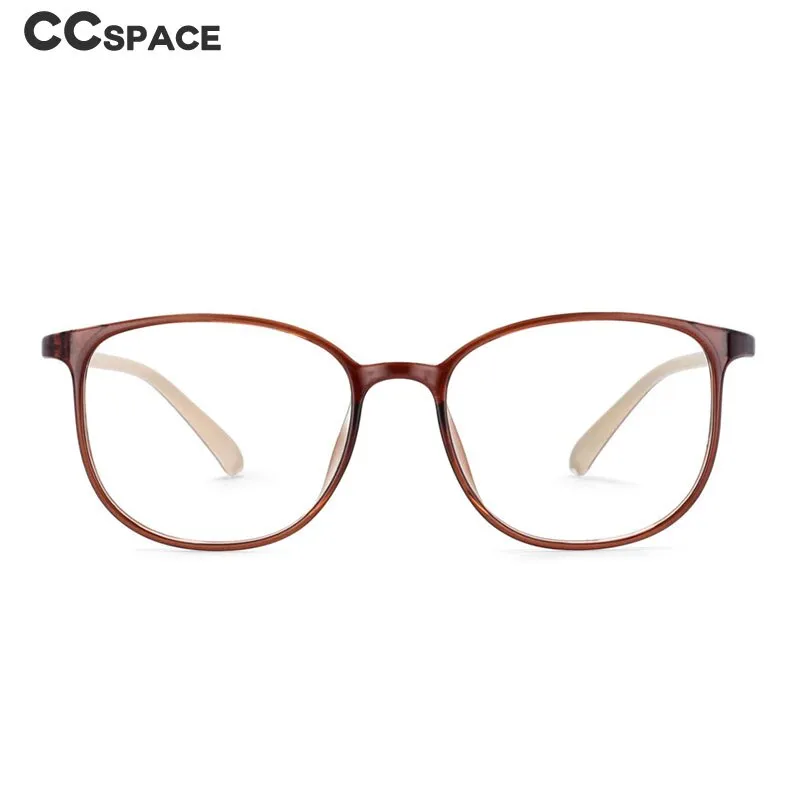 CCspace Unisex Full Rim Round Square Tr 90 Titanium Frame Eyeglasses 53870