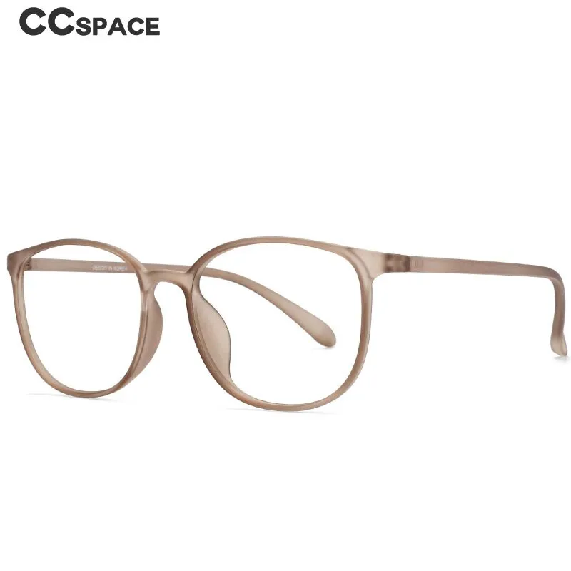 CCspace Unisex Full Rim Round Square Tr 90 Titanium Frame Eyeglasses 53870