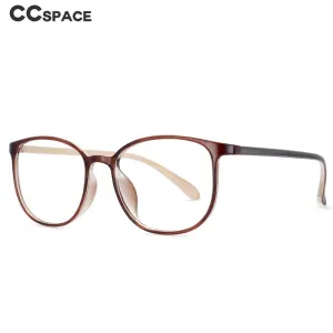 CCspace Unisex Full Rim Round Square Tr 90 Titanium Frame Eyeglasses 53870