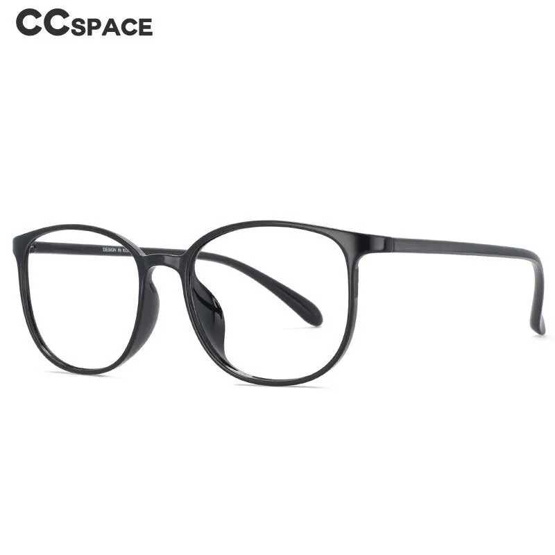 CCspace Unisex Full Rim Round Square Tr 90 Titanium Frame Eyeglasses 53870