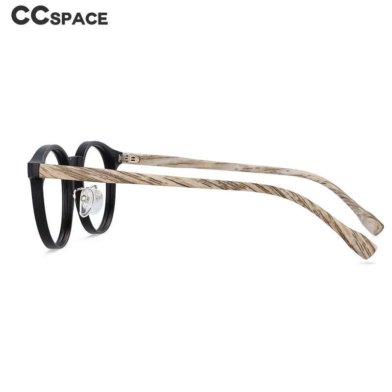 CCspace Unisex Full Rim Round Tr 90 Titanium Frame Eyeglasses 54314