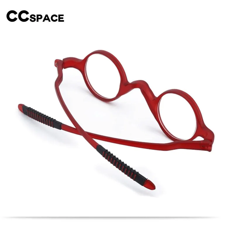 CCspace Unisex Full Rim Round Tr 90 Titanium Reading Glasses 56206
