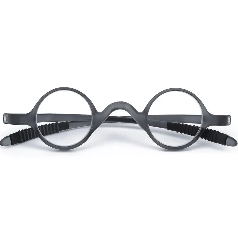CCspace Unisex Full Rim Round Tr 90 Titanium Reading Glasses 56206