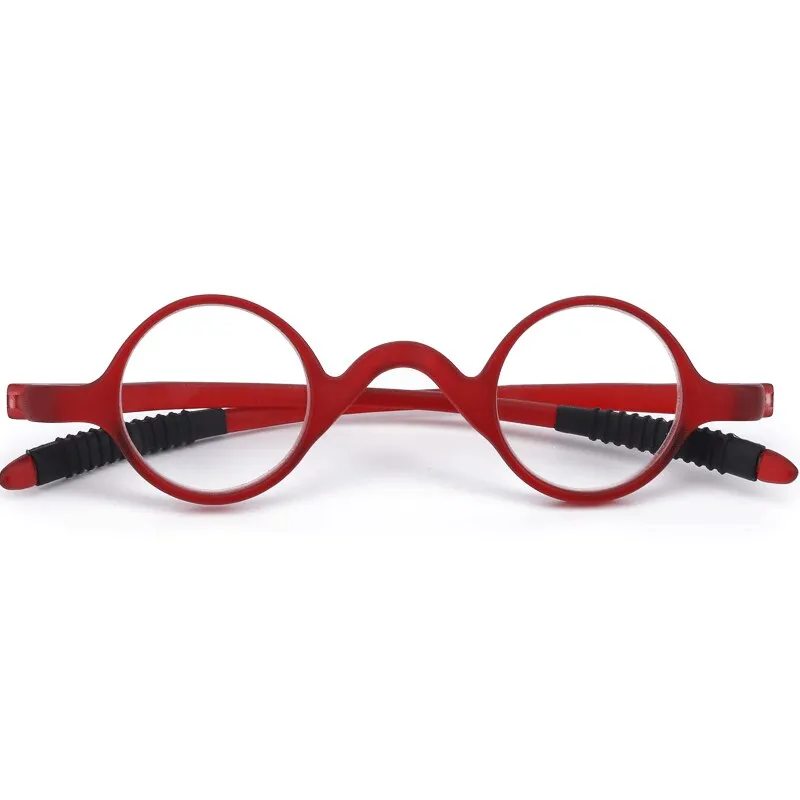 CCspace Unisex Full Rim Round Tr 90 Titanium Reading Glasses 56206