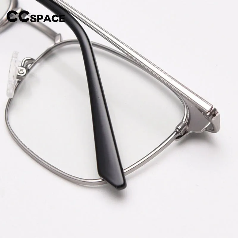 CCspace Unisex Full Rim Small Square Alloy Eyeglasses 55799