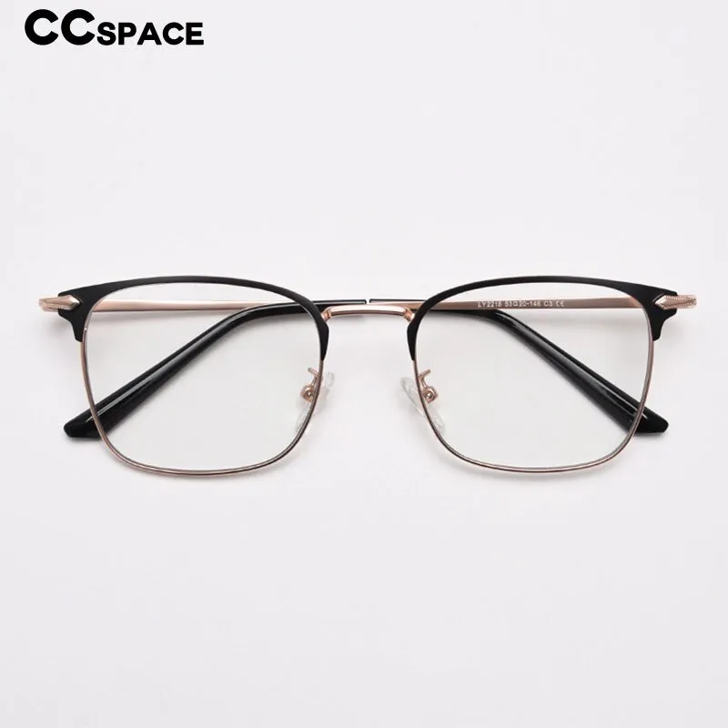 CCspace Unisex Full Rim Small Square Alloy Eyeglasses 55799