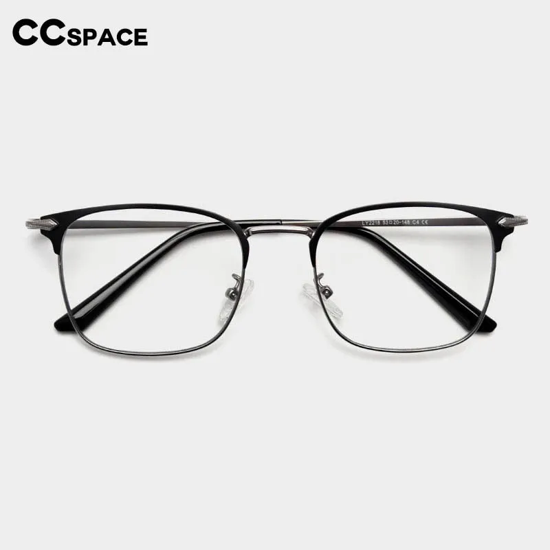 CCspace Unisex Full Rim Small Square Alloy Eyeglasses 55799