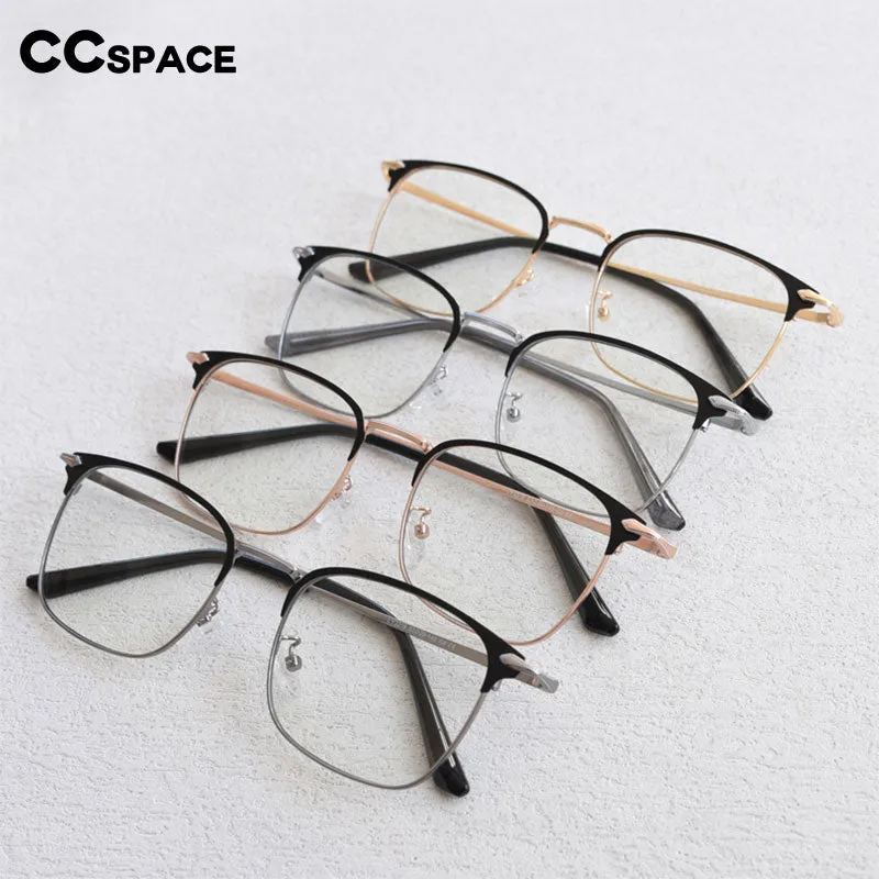 CCspace Unisex Full Rim Small Square Alloy Eyeglasses 55799