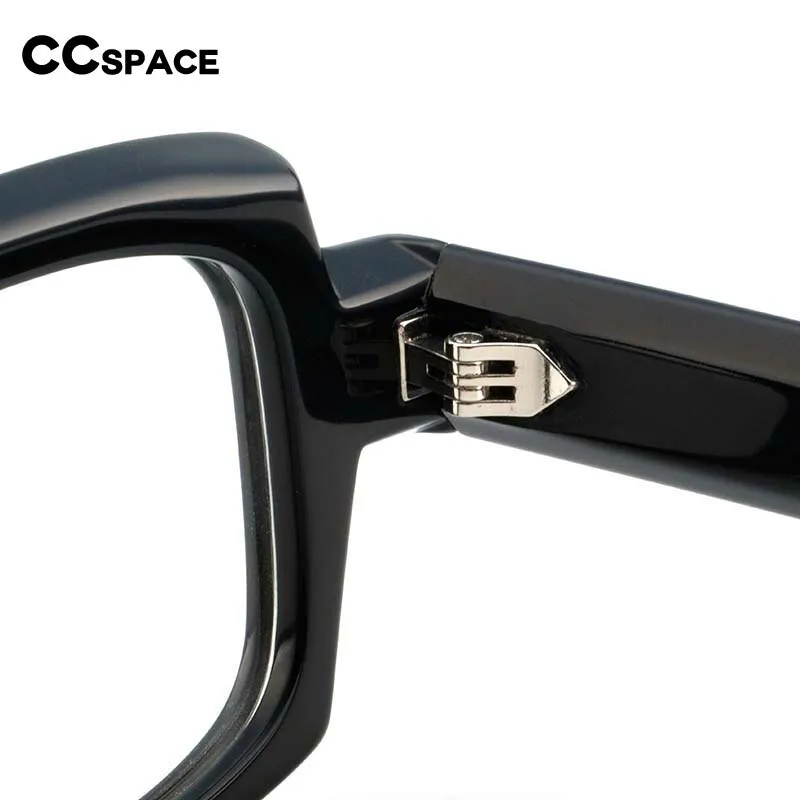 CCspace Unisex Full Rim Square Acetate Eyeglasses 54907