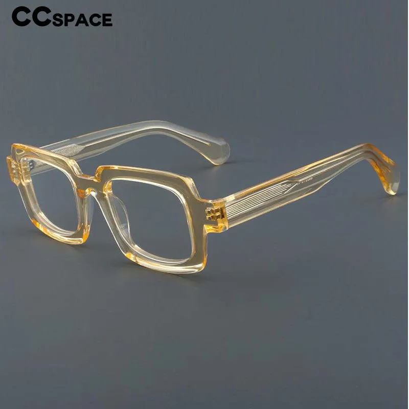 CCspace Unisex Full Rim Square Acetate Eyeglasses 54907