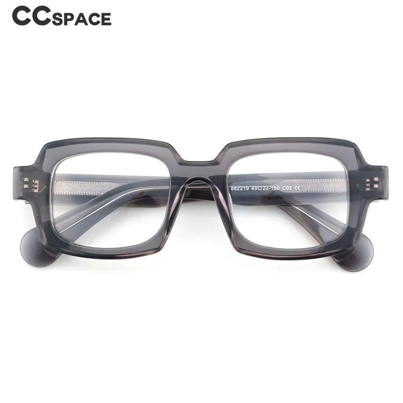CCspace Unisex Full Rim Square Acetate Eyeglasses 54907