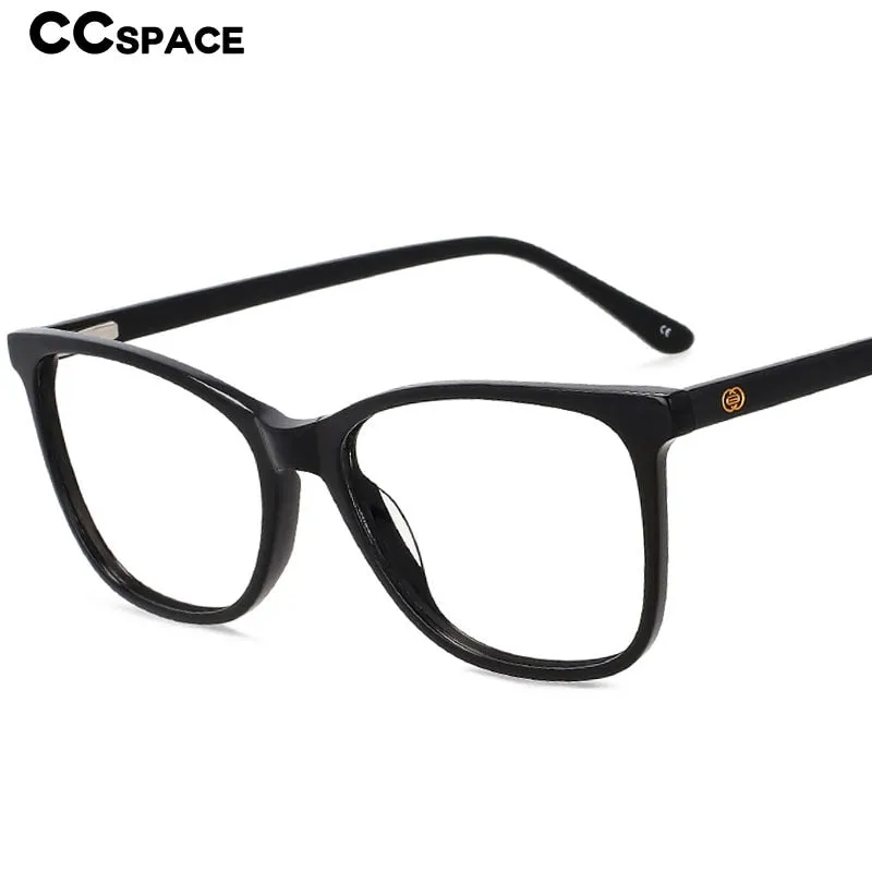 CCspace Unisex Full Rim Square Acetate Eyeglasses 55615