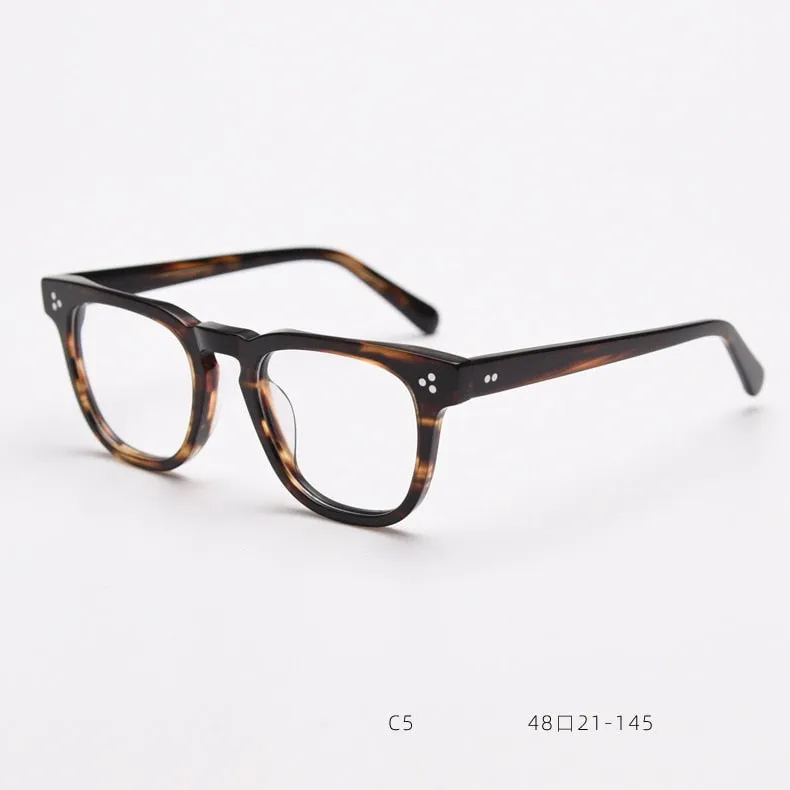 CCspace Unisex Full Rim Square Acetate Eyeglasses 55684