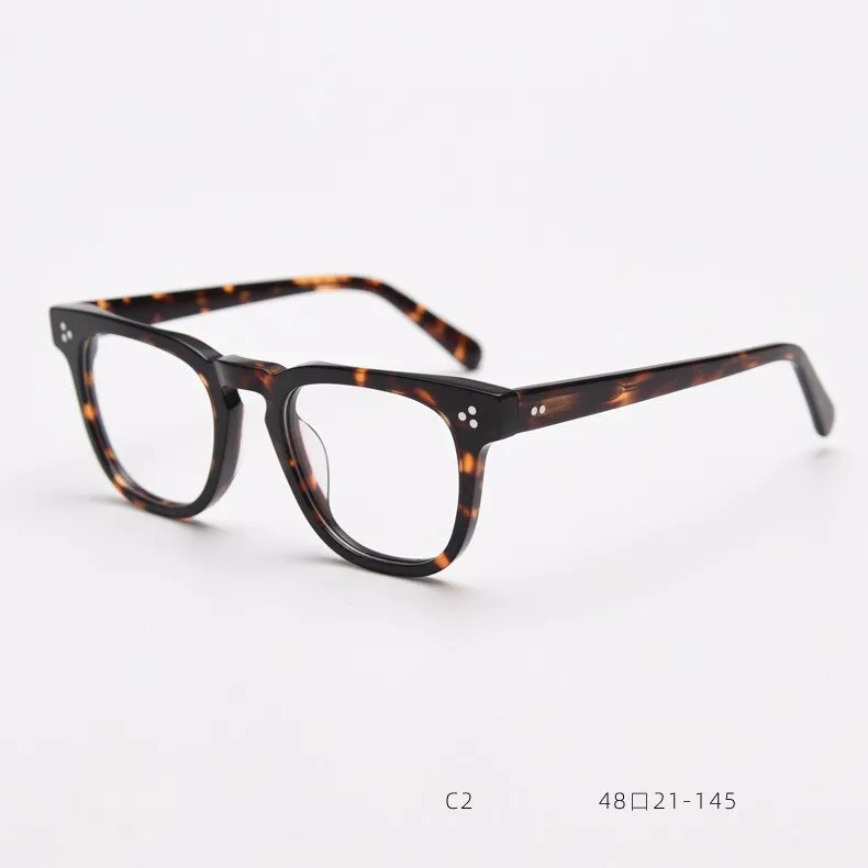 CCspace Unisex Full Rim Square Acetate Eyeglasses 55684