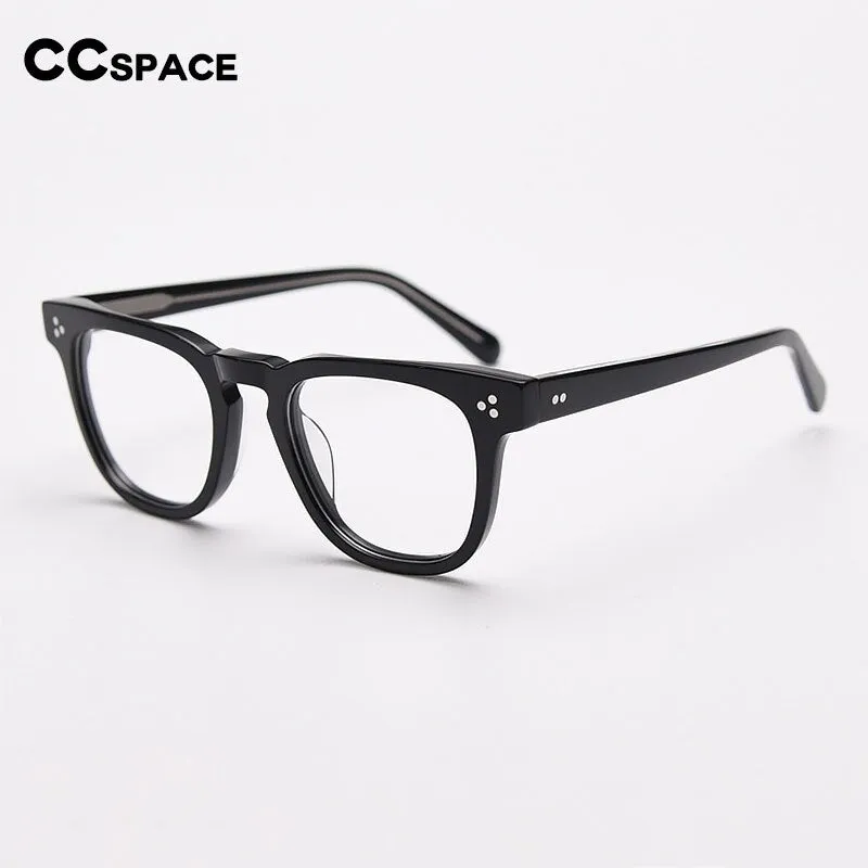 CCspace Unisex Full Rim Square Acetate Eyeglasses 55684