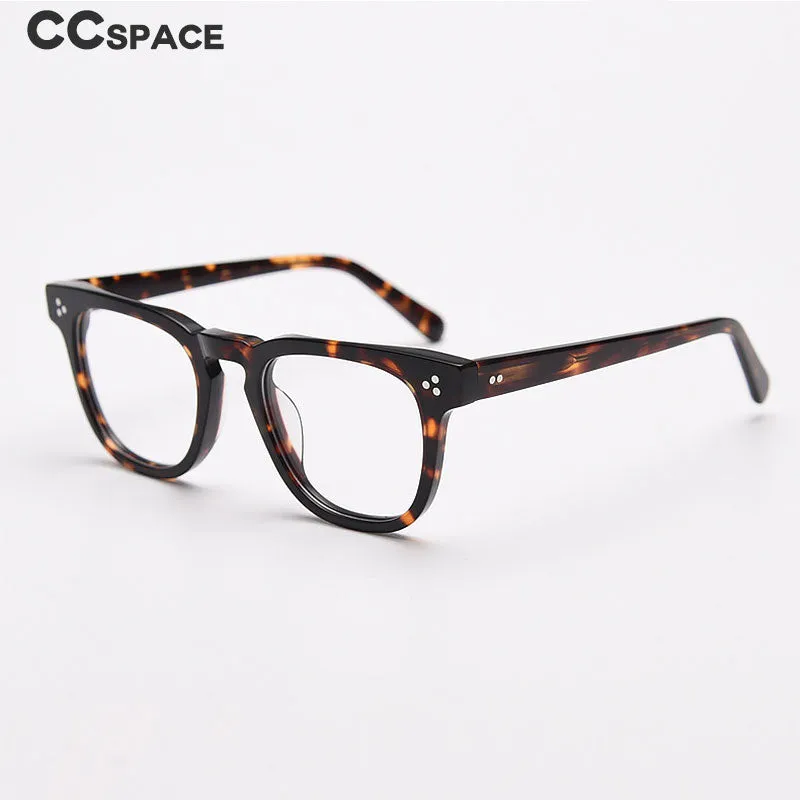 CCspace Unisex Full Rim Square Acetate Eyeglasses 55684