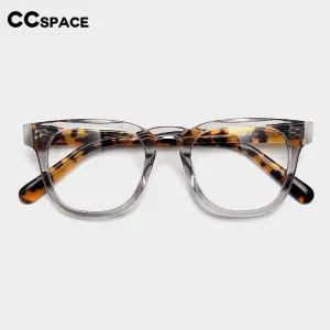 CCspace Unisex Full Rim Square Acetate Eyeglasses 55684