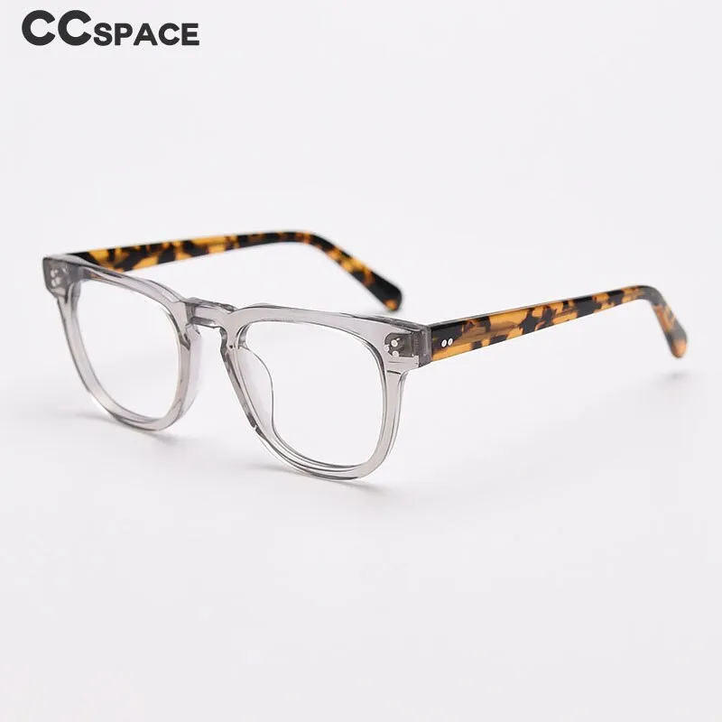 CCspace Unisex Full Rim Square Acetate Eyeglasses 55684