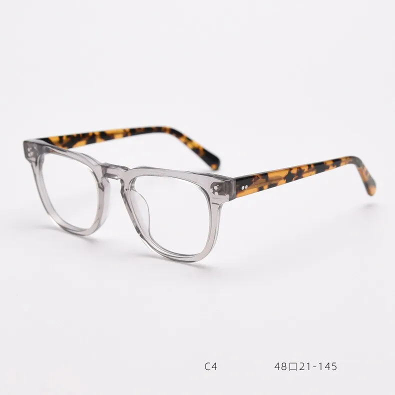 CCspace Unisex Full Rim Square Acetate Eyeglasses 55684