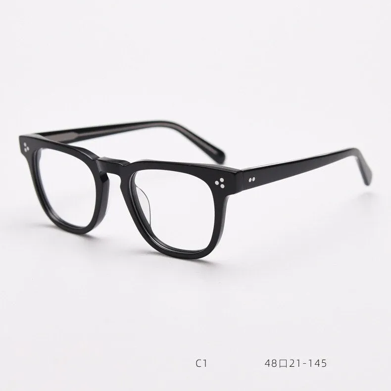 CCspace Unisex Full Rim Square Acetate Eyeglasses 55684