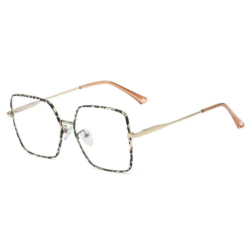 CCspace Unisex Full Rim Square Alloy Frame Eyeglasses 48241