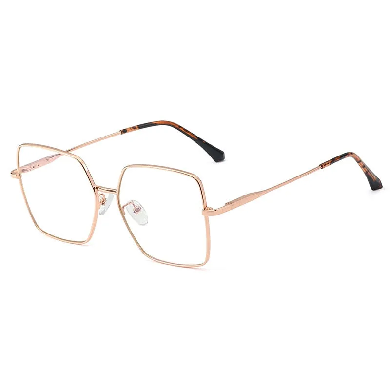 CCspace Unisex Full Rim Square Alloy Frame Eyeglasses 48241