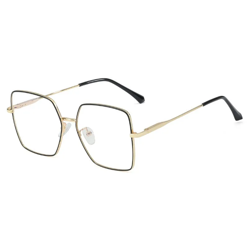 CCspace Unisex Full Rim Square Alloy Frame Eyeglasses 48241