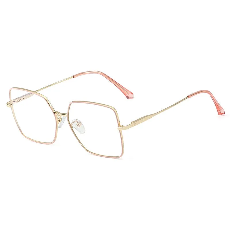 CCspace Unisex Full Rim Square Alloy Frame Eyeglasses 48241
