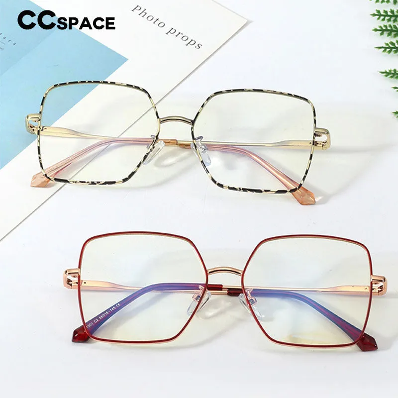 CCspace Unisex Full Rim Square Alloy Frame Eyeglasses 48241