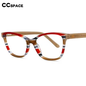 CCspace Unisex Full Rim Square Cat Eye Acetate Eyeglasses 55570