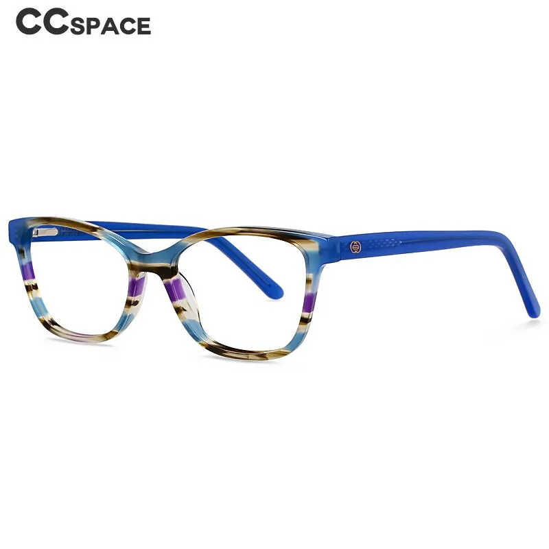 CCspace Unisex Full Rim Square Cat Eye Acetate Eyeglasses 55570