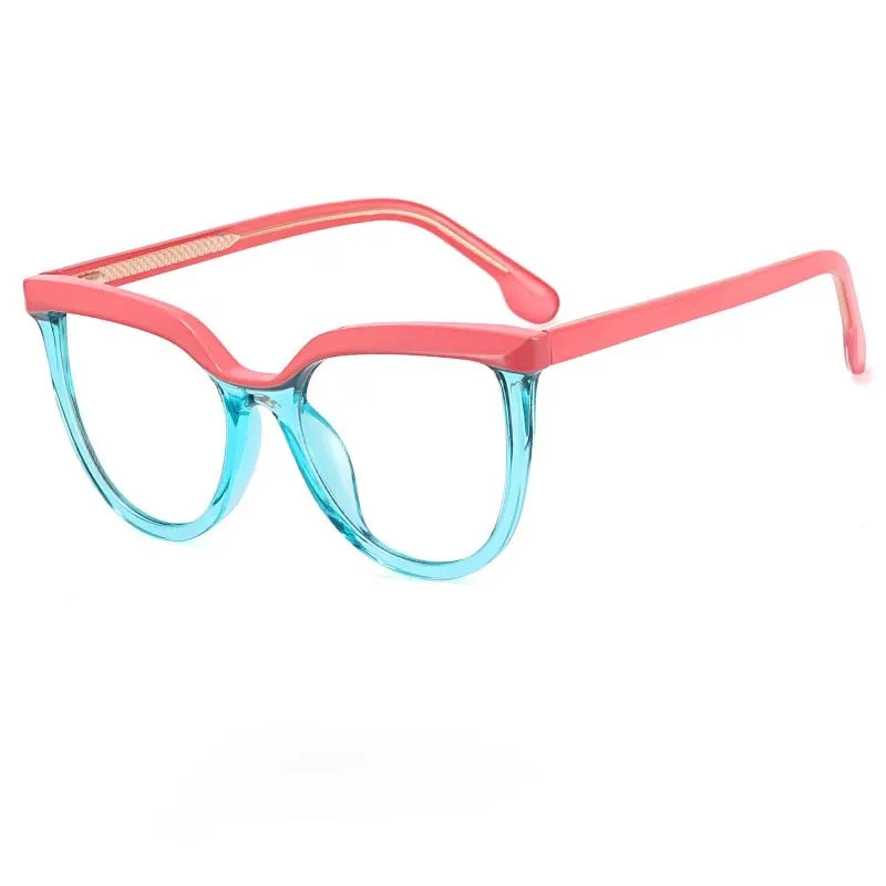 CCspace Unisex Full Rim Square Cat Eye Tr 90 Titanium Eyeglasses 54724