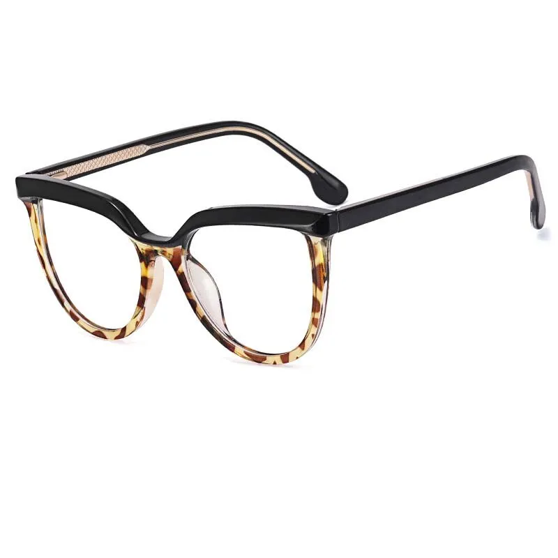CCspace Unisex Full Rim Square Cat Eye Tr 90 Titanium Eyeglasses 54724
