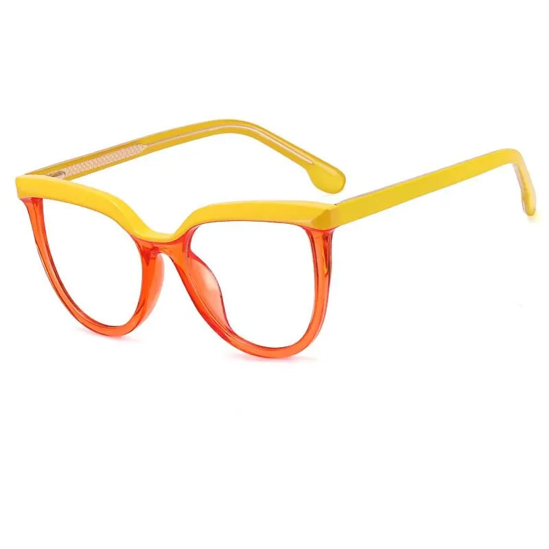 CCspace Unisex Full Rim Square Cat Eye Tr 90 Titanium Eyeglasses 54724