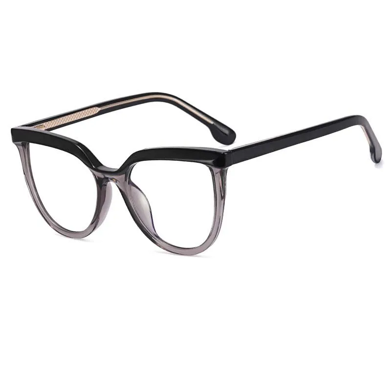 CCspace Unisex Full Rim Square Cat Eye Tr 90 Titanium Eyeglasses 54724