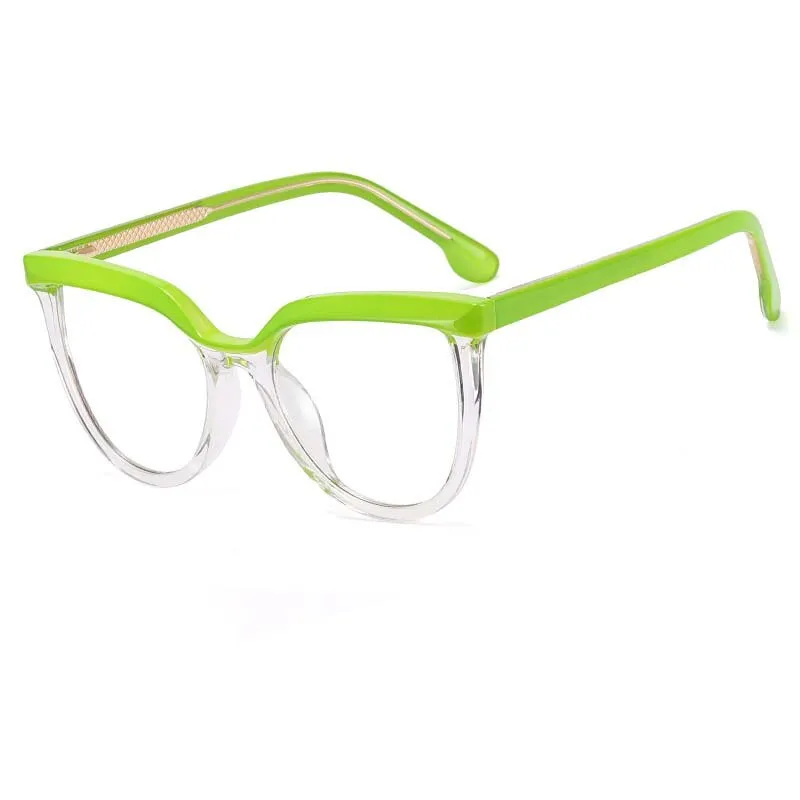 CCspace Unisex Full Rim Square Cat Eye Tr 90 Titanium Eyeglasses 54724