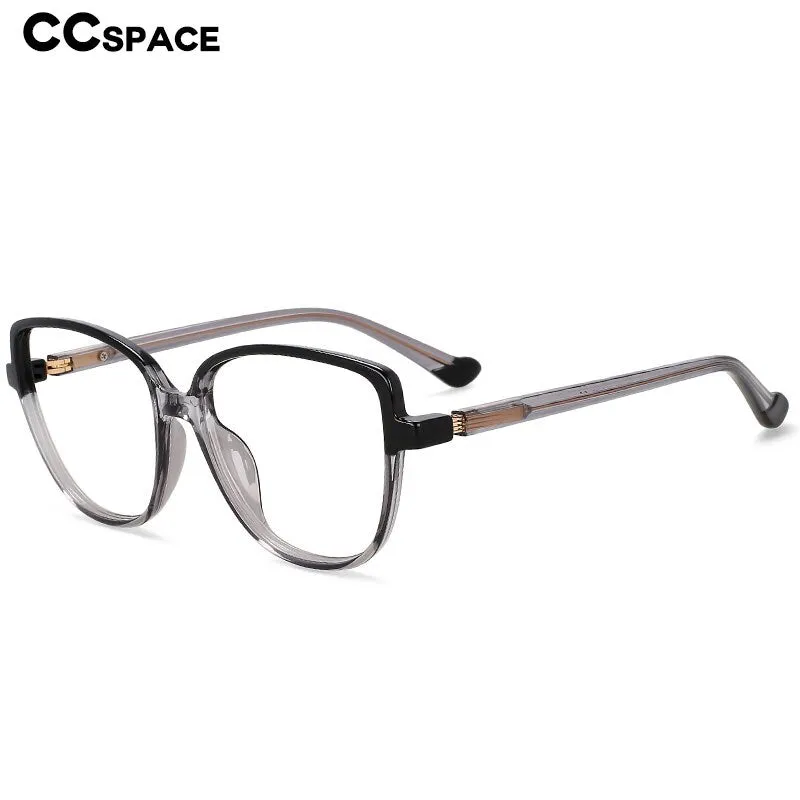 CCspace Unisex Full Rim Square Cat Eye Tr 90 Titanium Eyeglasses 55682