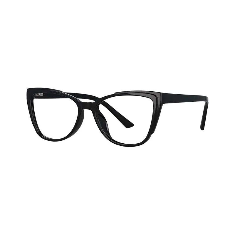 CCspace Unisex Full Rim Square Cat Eye Tr 90 Titanium Frame Eyeglasses 53103