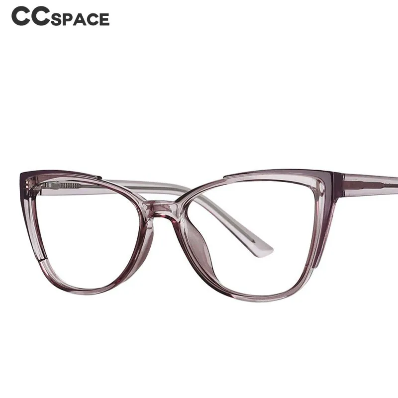 CCspace Unisex Full Rim Square Cat Eye Tr 90 Titanium Frame Eyeglasses 53103