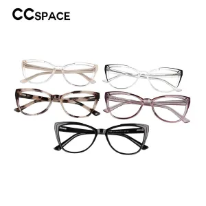CCspace Unisex Full Rim Square Cat Eye Tr 90 Titanium Frame Eyeglasses 53103