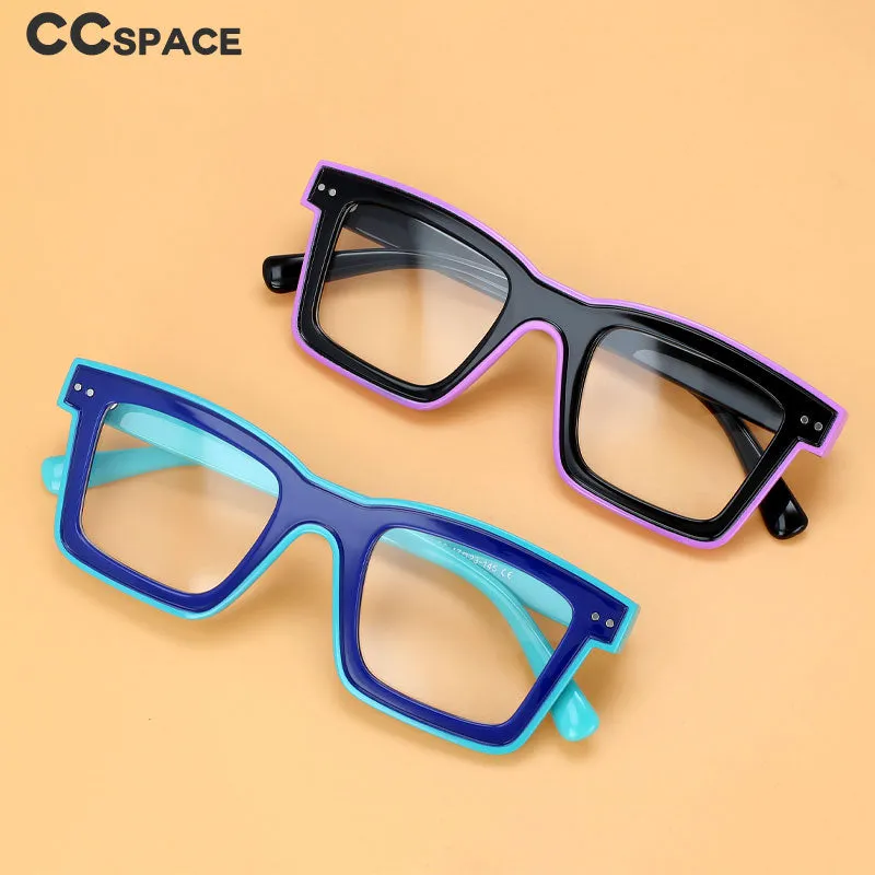 CCspace Unisex Full Rim Square Punk Acetate Eyeglasses 55599