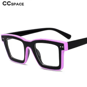 CCspace Unisex Full Rim Square Punk Acetate Eyeglasses 55599