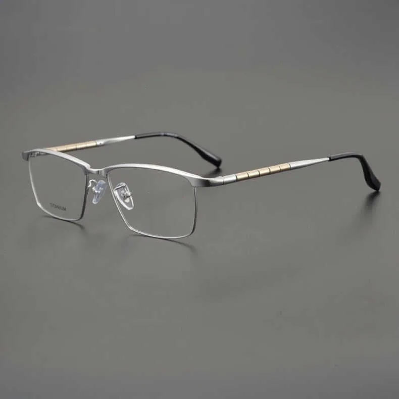 CCspace Unisex Full Rim Square Titanium Eyeglasses 53210