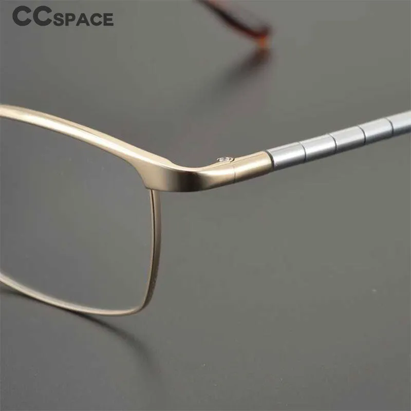 CCspace Unisex Full Rim Square Titanium Eyeglasses 53210
