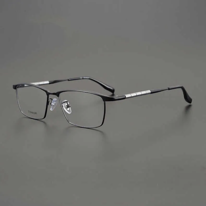 CCspace Unisex Full Rim Square Titanium Eyeglasses 53210