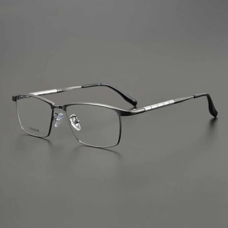 CCspace Unisex Full Rim Square Titanium Eyeglasses 53210