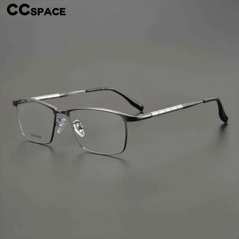 CCspace Unisex Full Rim Square Titanium Eyeglasses 53210