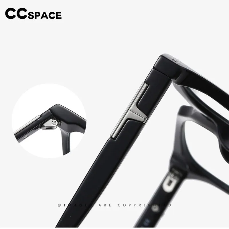 CCspace Unisex Full RIm Square Tr 90 Titanium Eyeglasses 55171