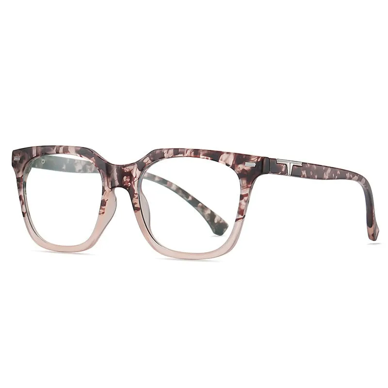 CCspace Unisex Full RIm Square Tr 90 Titanium Eyeglasses 55171